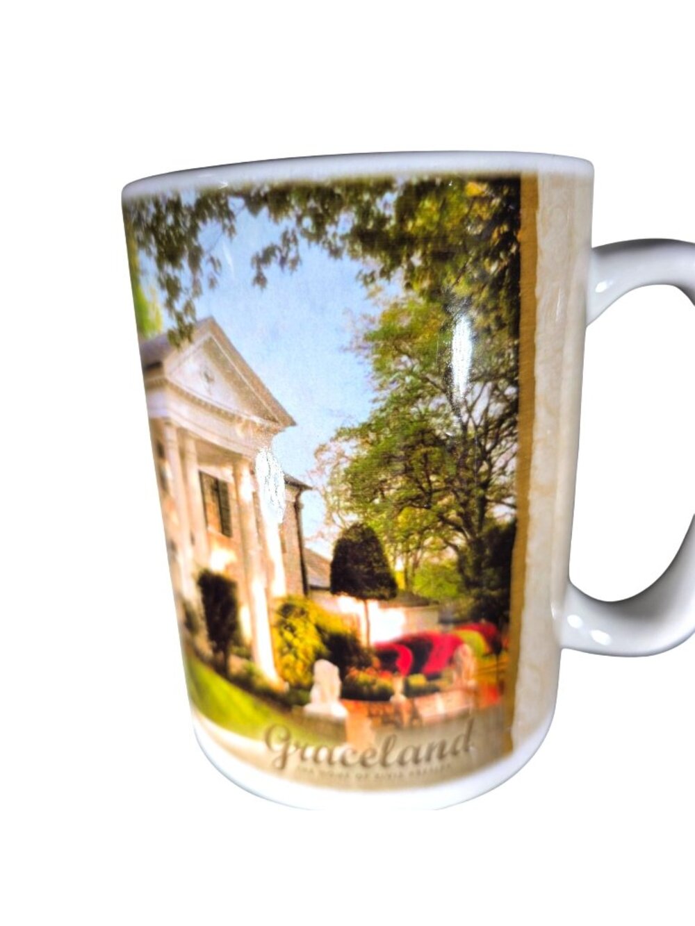 Graceland Mug Home Of Elvis Presley Souvenir Coffee cup White Ceramic